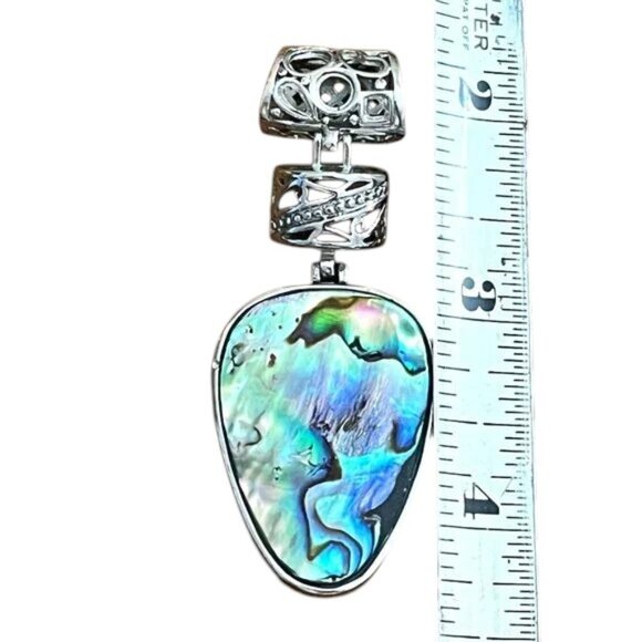 Stunning Abalone Pendant Large Colorful - Picture 1 of 3